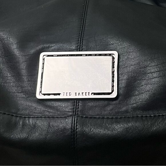 NWOT Lg Ted Baker Blk Leather Hobo w/Braided Interlaced Shoulder Strap w/5" Drop - Picture 5 of 12